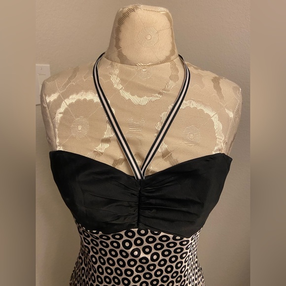 Laundry by Shelli Segal Silk Strapless Evening Cocktail Party Dress Retro Size 8 - Picture 2 of 8